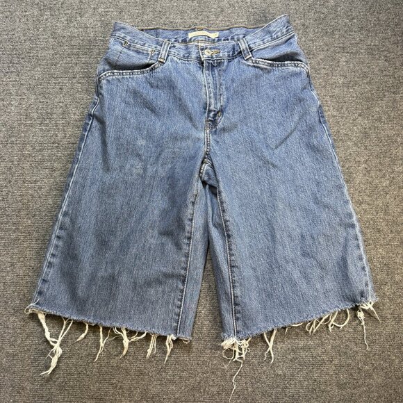 Levi's '94 Baggy Wide Leg Cutoff Shorts Women's 29 Y2K‎ Skater Grunge Mall Goth - Picture 1 of 8